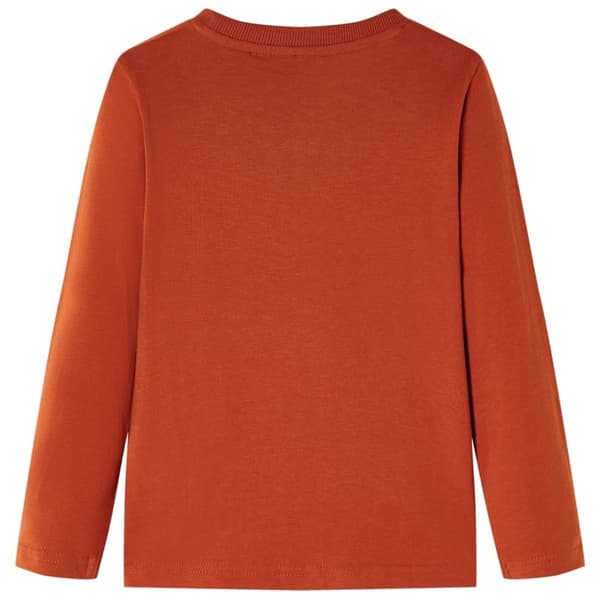 T-shirt med långa ärmar för barn ljusorange 104