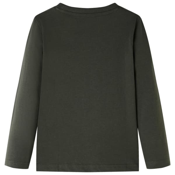 T-shirt med långa ärmar för barn khaki 92