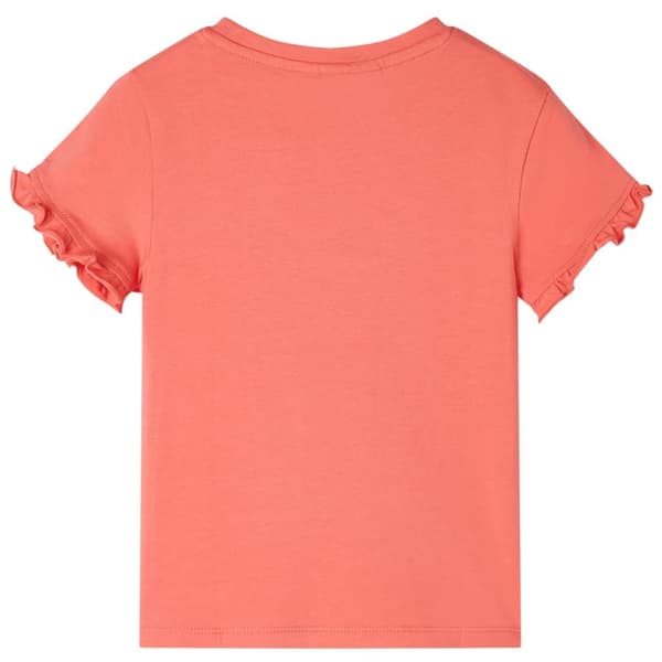 T-shirt med korta ärmar för barn korall 104