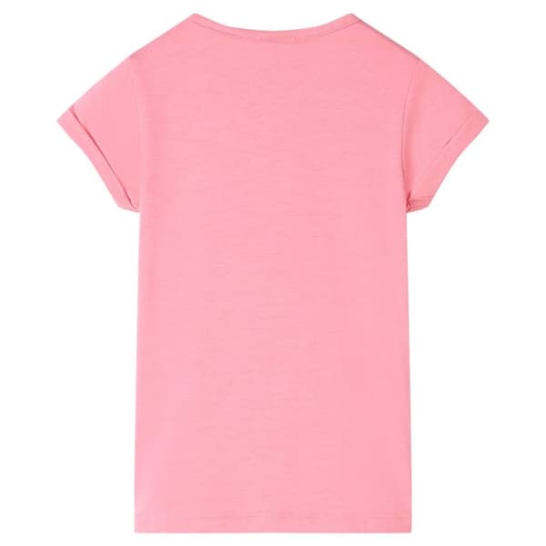 T-shirt för barn stark rosa 116