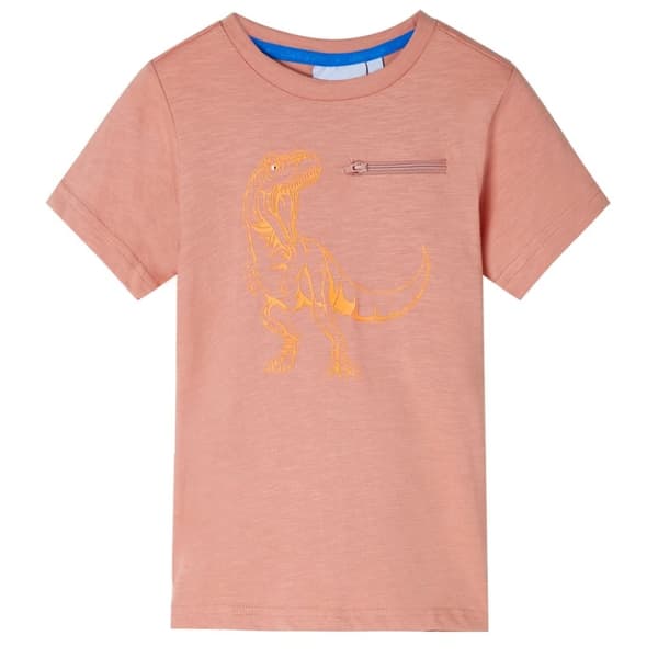 T-shirt med långa ärmar för barn ljus orange 116