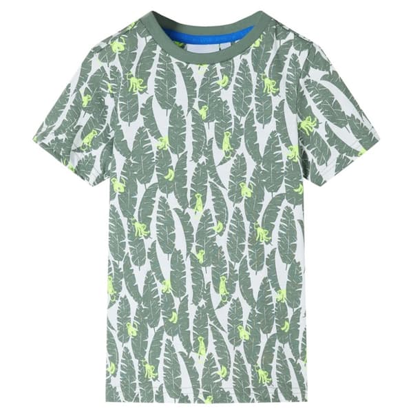 T-shirt för barn ecru och grön 92