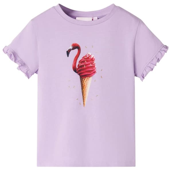 T-shirt för barn lila 128