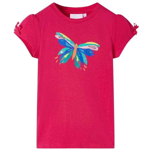 T-shirt för barn stark rosa 104