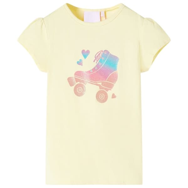 T-shirt för barn mild gul 140