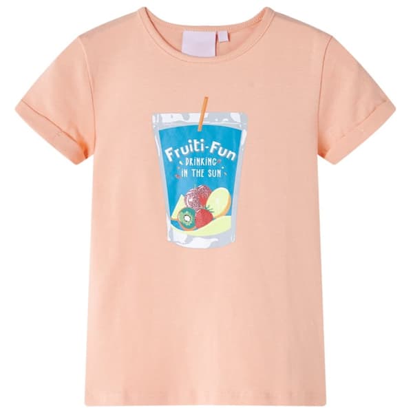 T-shirt för barn ljus orange 128