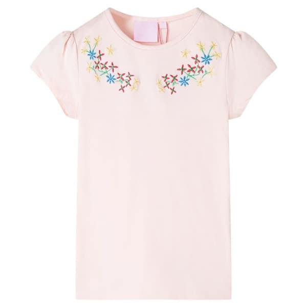 T-shirt för barn blekrosa 116