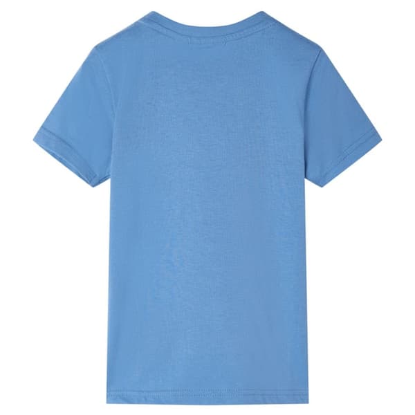 T-shirt med korta ärmar för barn medelblå 128