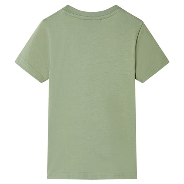 T-shirt med korta ärmar för barn ljus khaki 140