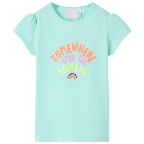 T-shirt för barn aquablå 140