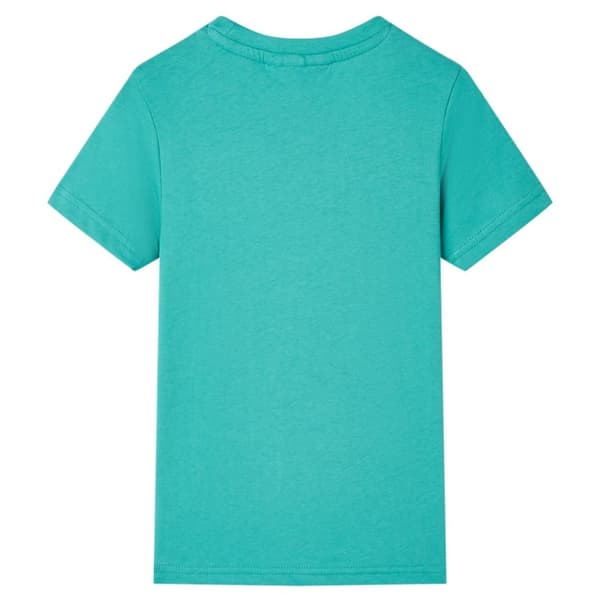 T-shirt med korta ärmar för barn mörk mintgrön 116