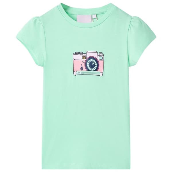 T-shirt för barn stark grön 140