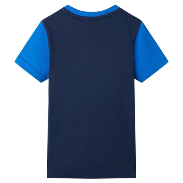 T-shirt för barn blå och marinblå 140