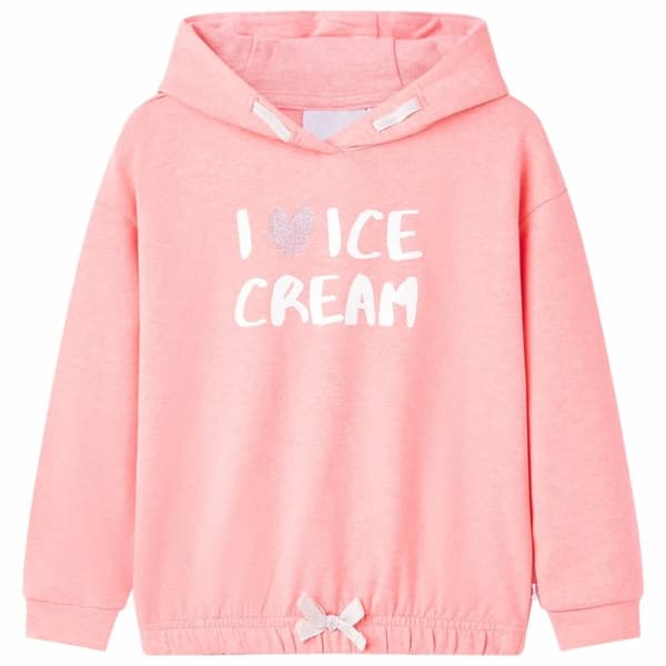 Barnhoodie stark rosa 140