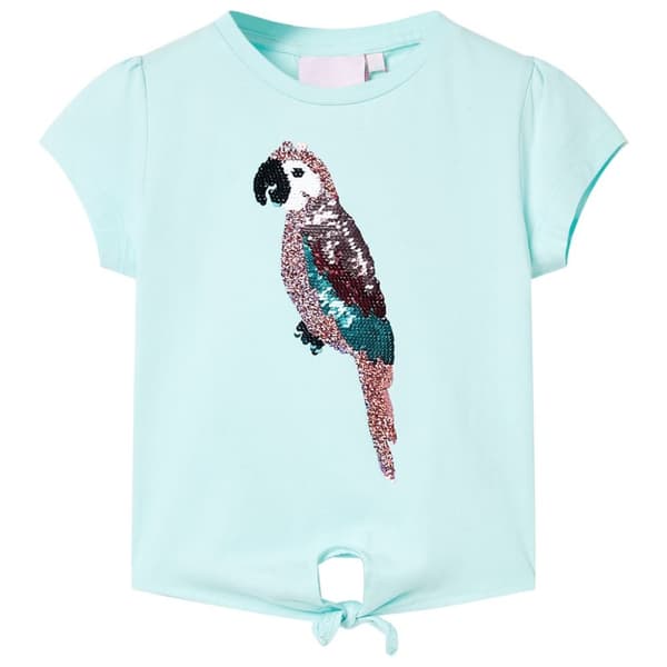 T-shirt för barn aquablå 128