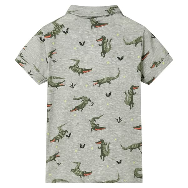 Barnskjorta ljus khaki melange 116