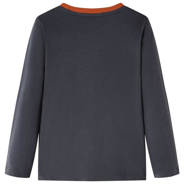 T-shirt med långa ärmar för barn antracit 116