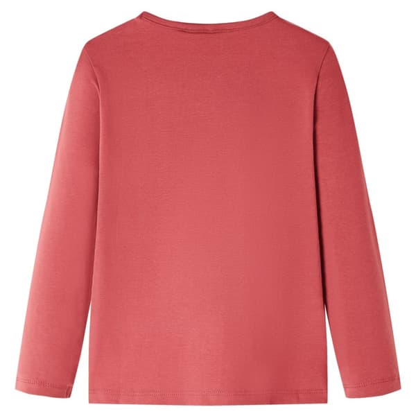 T-shirt med långa ärmar för barn ljus rosa 116