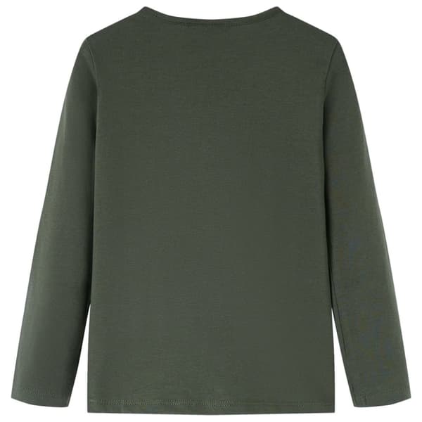 T-shirt med långa ärmar för barn khaki 104