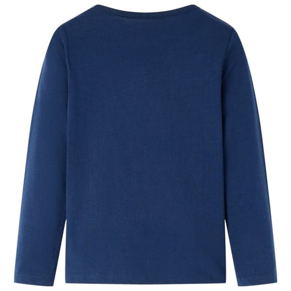 T-shirt med långa ärmar för barn marinblå 104
