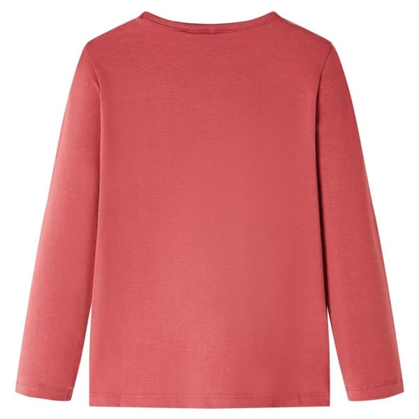 T-shirt med långa ärmar för barn ljus rosa 140