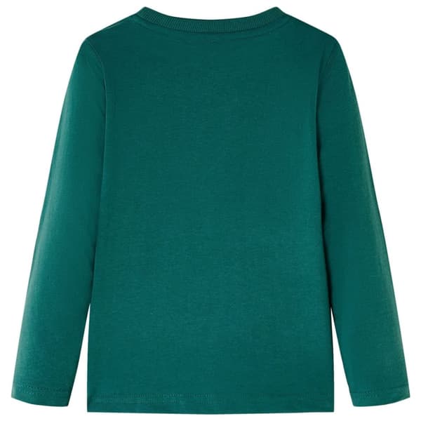 T-shirt med långa ärmar för barn grön 140
