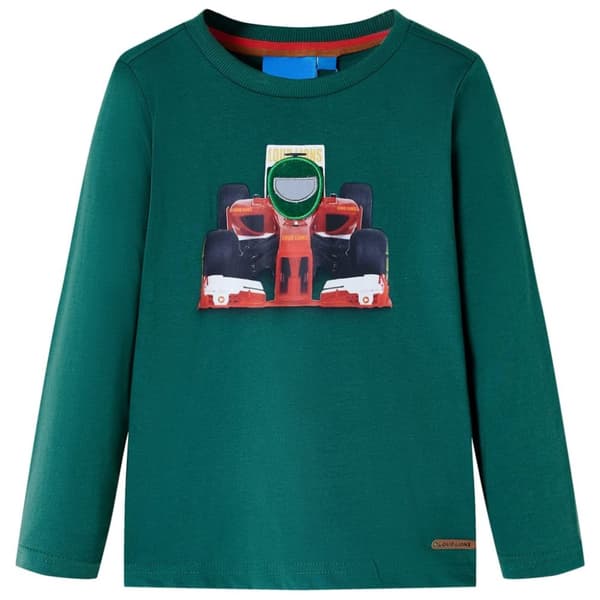 T-shirt med långa ärmar för barn grön 140