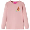 Miniatyrbild 1 av 2: T-shirt med långa ärmar för barn ljusrosa 140