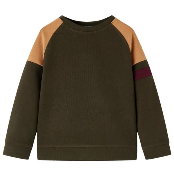 Tröja för barn mörk khaki och beige 104