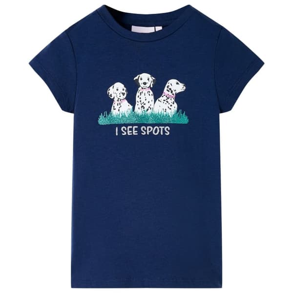 T-shirt för barn marinblå 104