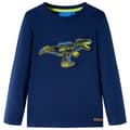 Miniatyrbild 1 av 2: T-shirt med långa ärmar för barn marinblå 128