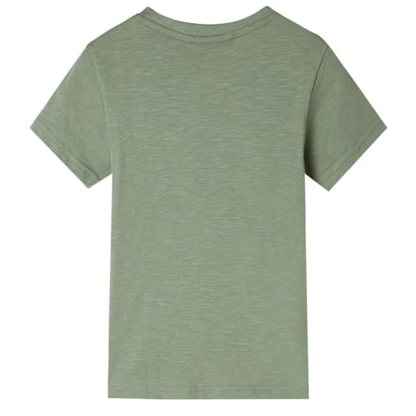 T-shirt med korta ärmar för barn ljus khaki 116