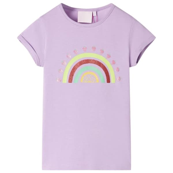 T-shirt för barn ljus lila 128