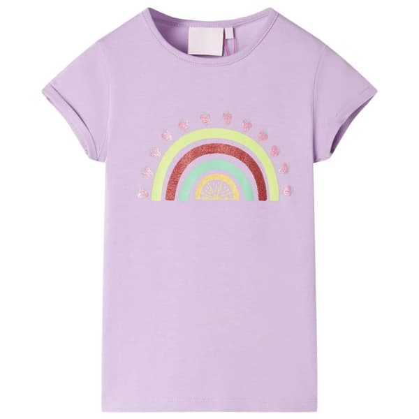 T-shirt för barn ljus lila 104