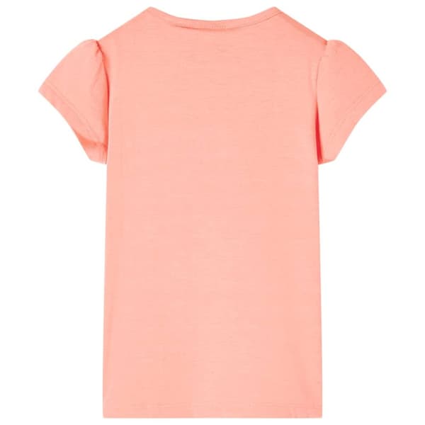 T-shirt för barn neonkorall 104