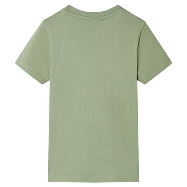 T-shirt med korta ärmar för barn ljus khaki 116