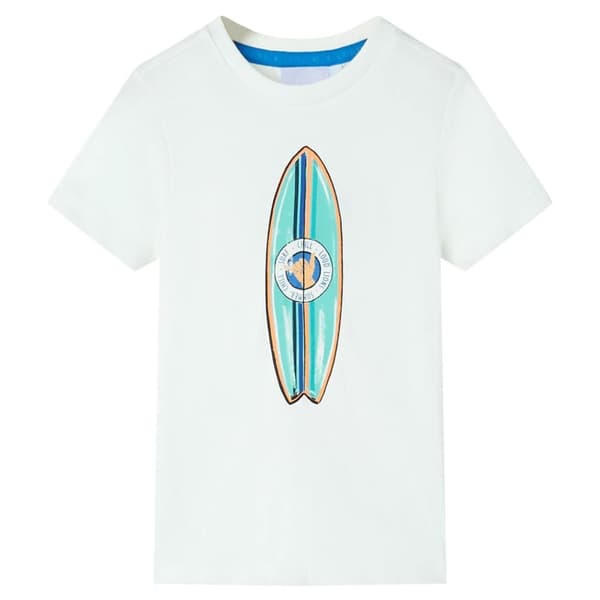 T-shirt med korta ärmar för barn ecru 140