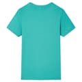 Miniatyrbild 2 av 2: T-shirt med korta ärmar för barn mörk mintgrön 140