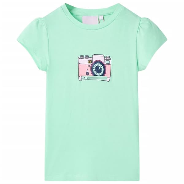 T-shirt för barn stark grön 116