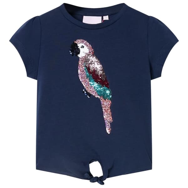 T-shirt för barn marinblå 128