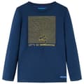 Miniatyrbild 1 av 2: T-shirt med långa ärmar för barn marinblå 128