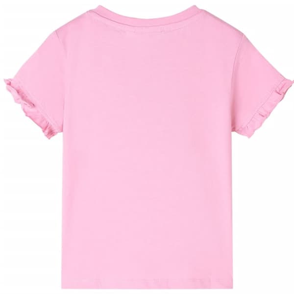 T-shirt med korta ärmar för barn ljusrosa 128