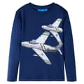Miniatyrbild 1 av 2: Kid's T-shirt med långa ärmar marinblå 92