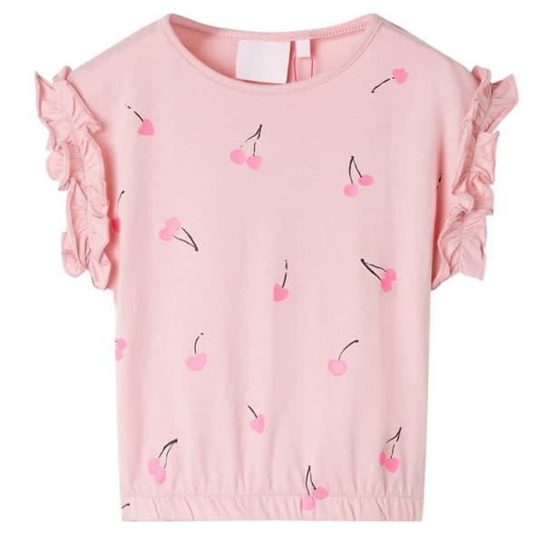 T-shirt för barn ljusrosa 140