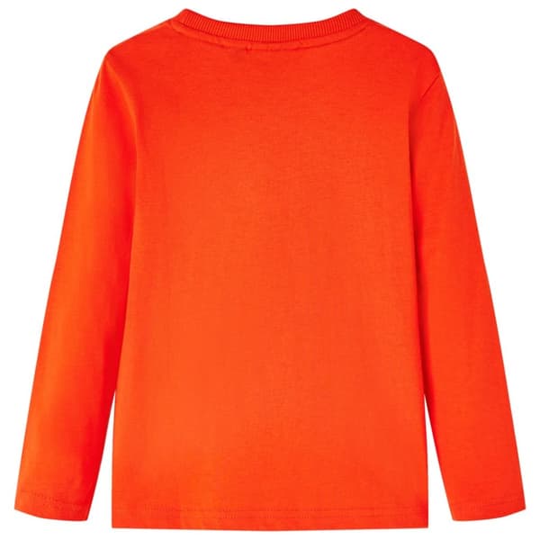 T-shirt med långa ärmar för barn stark orange 104