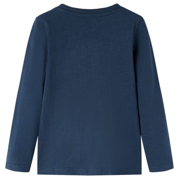 T-shirt med långa ärmar för barn mellanblå 116