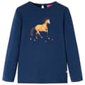 Miniatyrbild 1 av 2: T-shirt med långa ärmar för barn marinblå 104