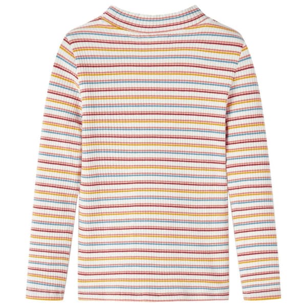 T-shirt med långa ärmar för barn polokrage ecru 128