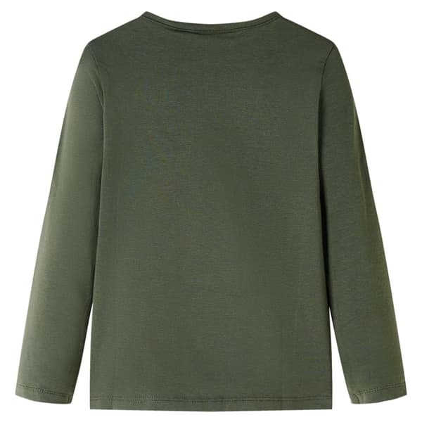 T-shirt med långa ärmar för barn khaki 104