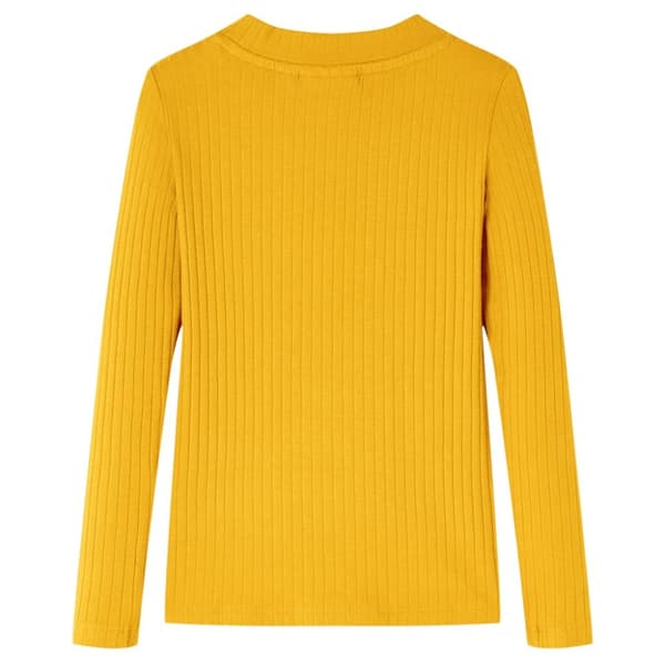 T-shirt med långa ärmar för barn ockra 104